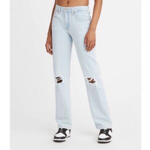 LEVI’S Low Pro Straight Jeans – Charlie Won Light Wash, Distressed | 27